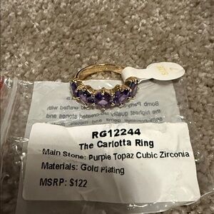 The Carlotta Ring - Purple and Gold